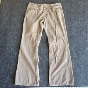 Tommy Hilfiger Tan Corduroy Flare Pants Womens Size 12 Mid Rise Beige Y2K Retro